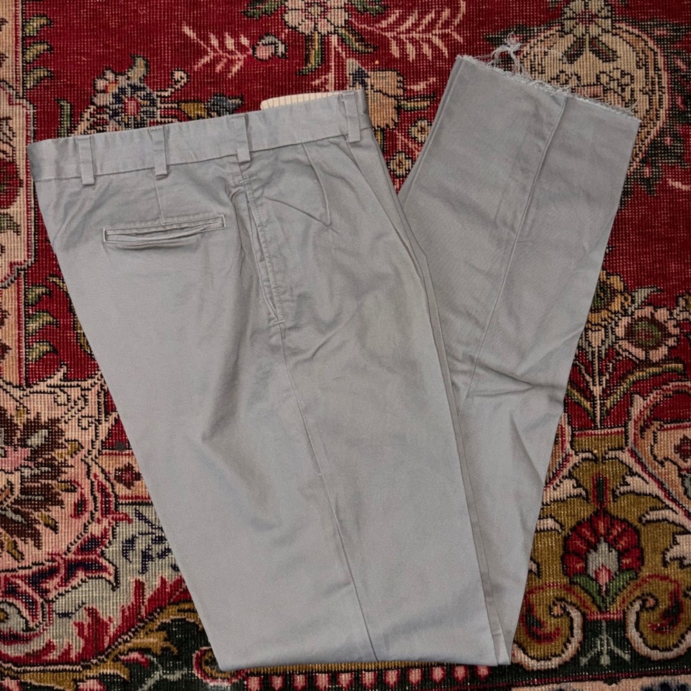 NWOT Bills Khakis M2P Chinos Mens 34 Grey  Pleated Made in USA 12402